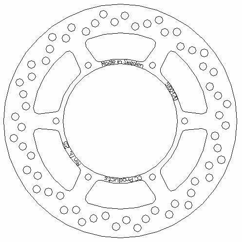 DISC BRAKE FRONT RM125-500, CROSS-CENTER PRODUCT 5100-178