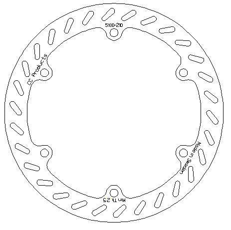 DISC BRAKE FRONT TM85 05-ON CC, CROSS-CENTER PRODUCT 5100-210
