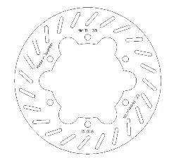 DISC BRAKE REAR HUSKY 92-99 CC, CROSS-CENTER PRODUCT 5100-72