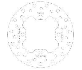 DISC BRAKE REAR KX85 01> CC, CROSS-CENTER PRODUCT 5100-116