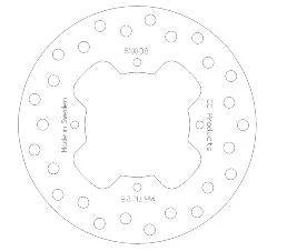 DISC BRAKE REAR YZ80/85 CC, CROSS-CENTER PRODUCTS 5100-38
