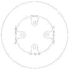 DISC BRAKE REAR KTM65 SOLID CC, CROSS-CENTER PRODUCT 5100-111