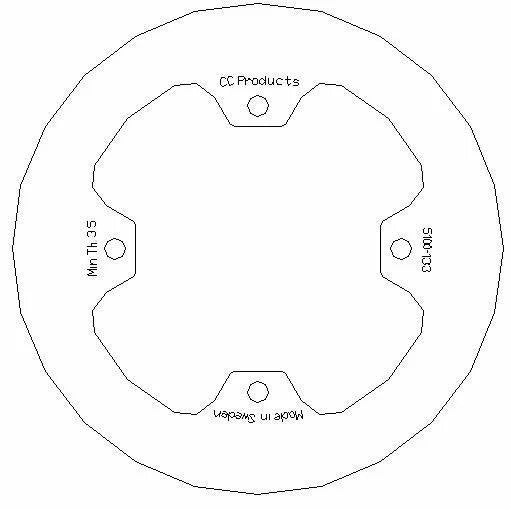 DISC BRAKE REAR RMZ25 45 SOLID, CROSS-CENTER PRODUCT 5100-133