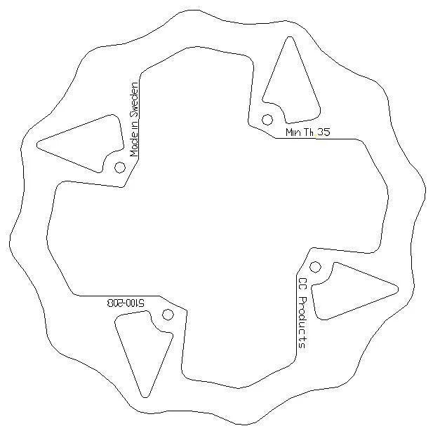 DISC BRAKE REAR TM 04 ROUND, CROSS-CENTER PRODUCT 5100-208