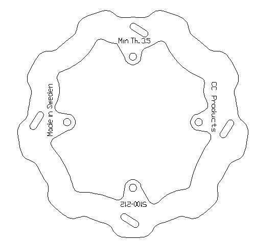 DISC BRAKE REAR TM85 05-ON CC, CROSS-CENTER PRODUCT 5100-212