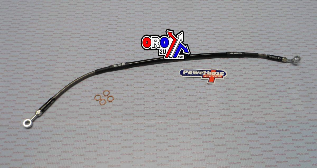 HOSE REAR BRAKE SILVER / BLK, VENHILL T04-2-002/P-CL TM125 250