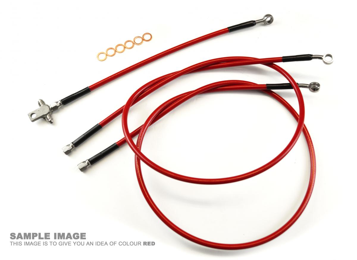 HOSE FRONT BRAKE RED +2, HONDA TRX450R 04-09, KIT/3 FIR, KIT DONE