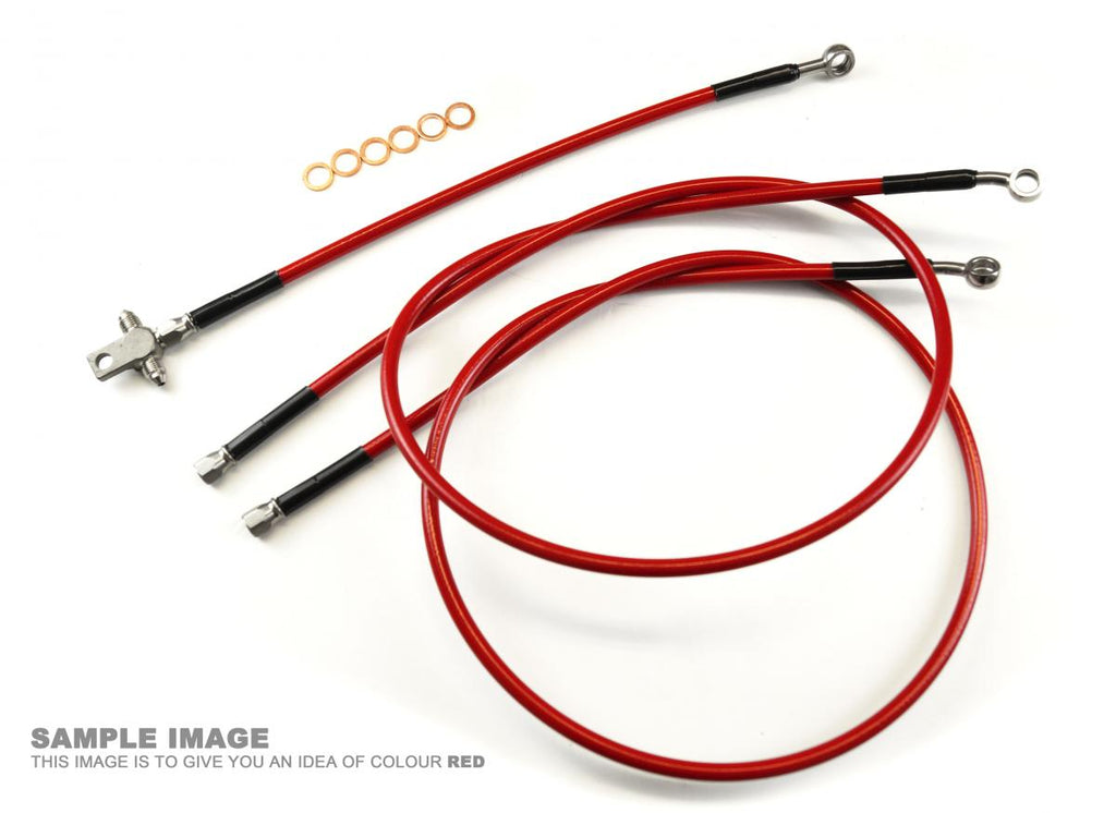 HOSE FRONT BRAKE RED +4, HONDA TRX450R 04-09, KIT/3 FIR, KIT DONE