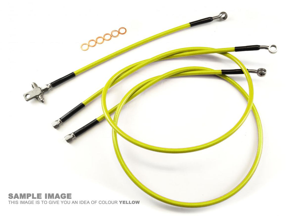 HOSE FRONT BRAKE YELLOW +2, HONDA TRX450R 04-09, KIT/3 FIR, KIT DONE