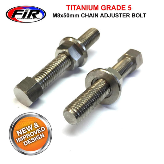 CHAIN ADJUSTER BOLT NUT M8x50, TITANIUM GRADE 5 / PACK OF 2, / HIGH QUALITY