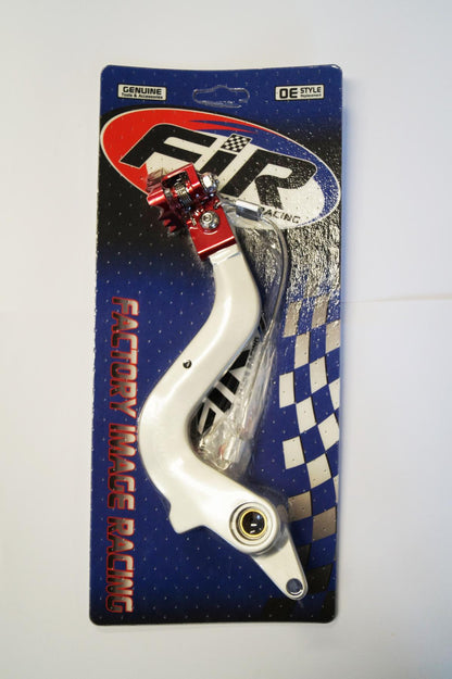BRAKE PEDAL 97-11 GASGAS, SILVER WITH RED TIP, FIR BRAND ASB-079C