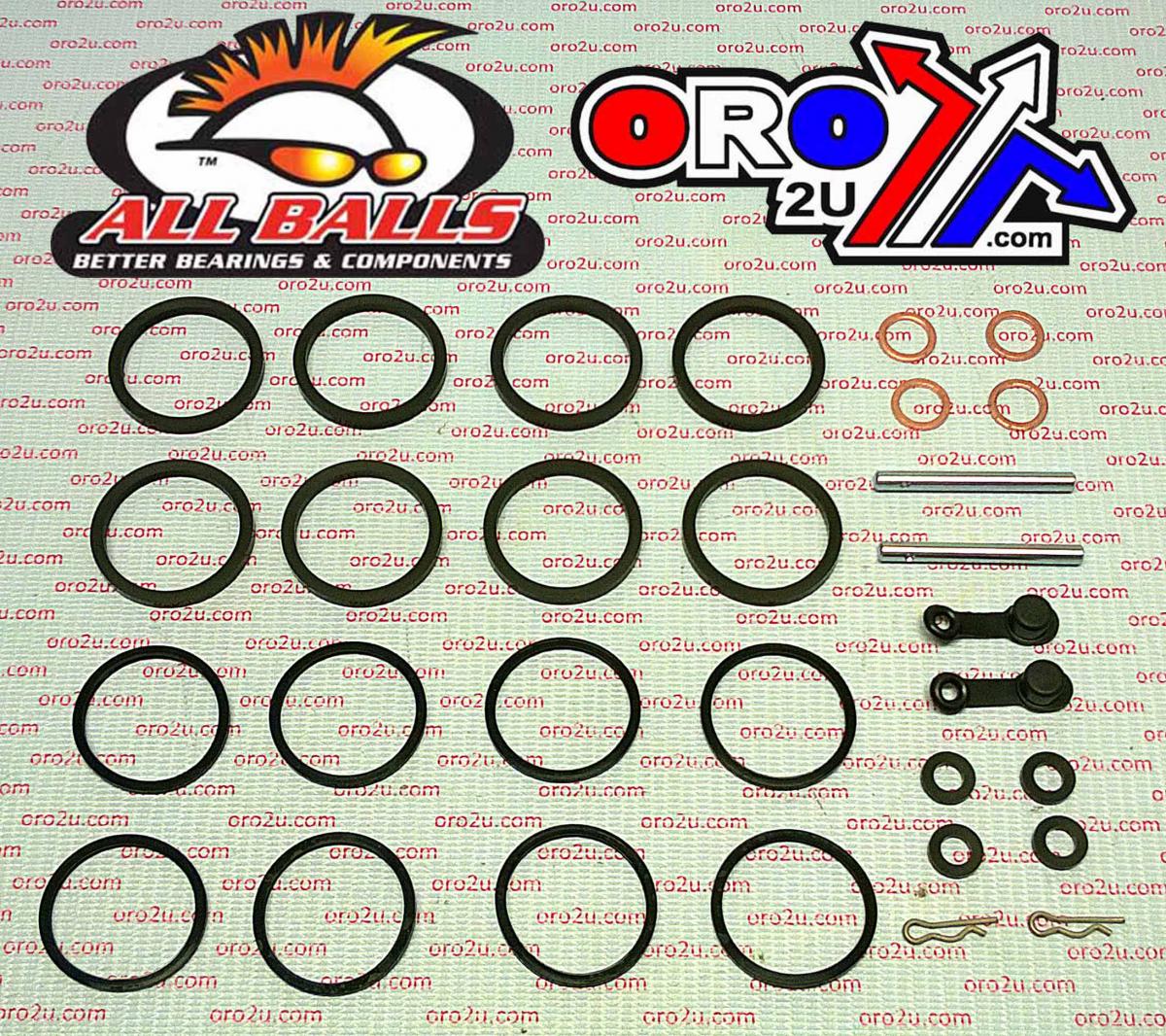 BRAKE CALIPER REBUILD KIT ALLBALLS, ALLBALLS 18-3149 KAW KR-1/ZR/ZXR/ZX 400-1100 FRONT