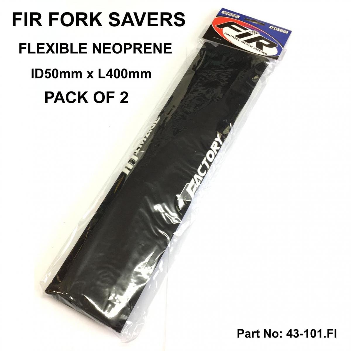 BLACK FORK SAVERS FACTORY 50mm, NEOPRENE FORK SEAL