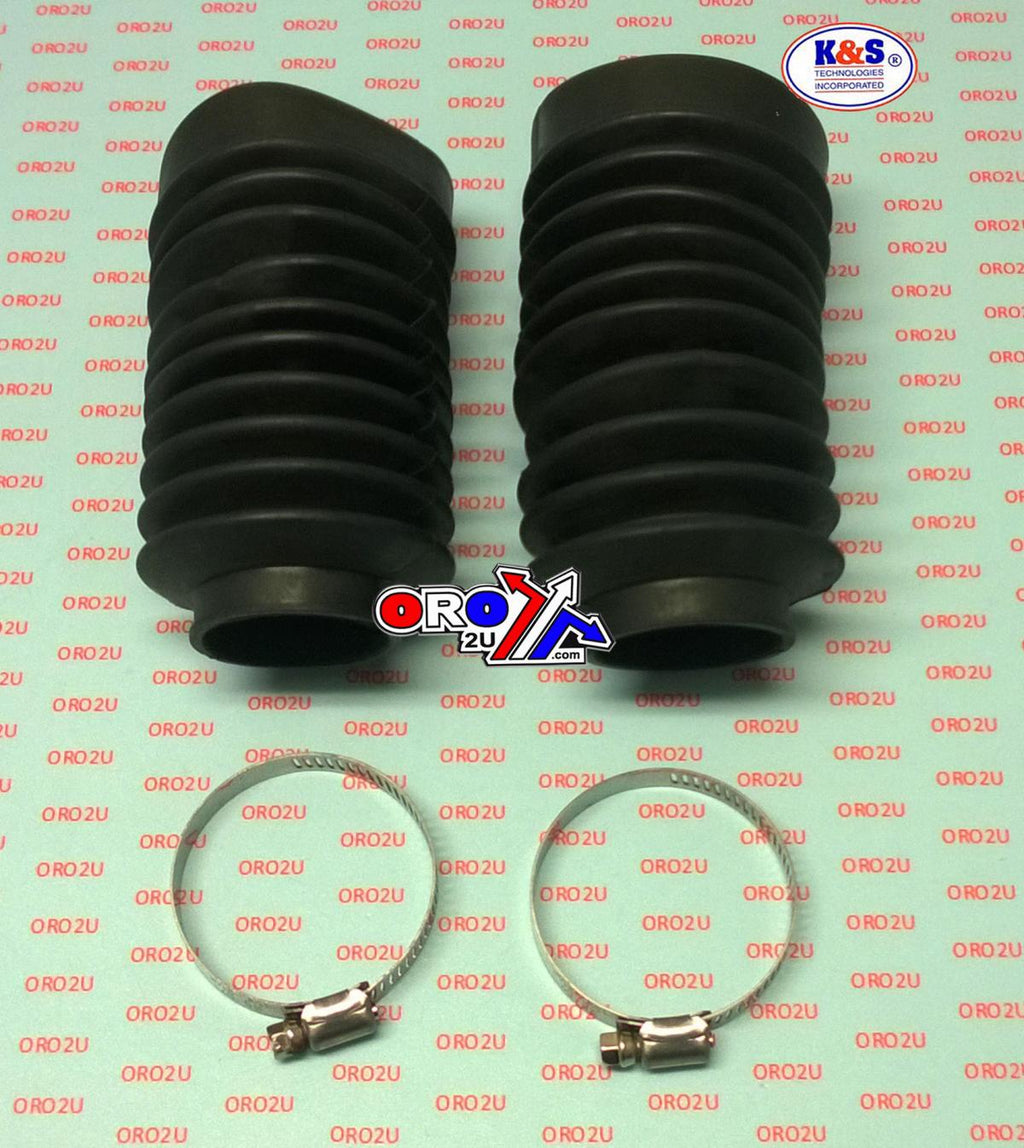 200mm FORK BOOT SET BLACK, HINKLEY T100 BONNEVILLE TYPE., KS16-3009