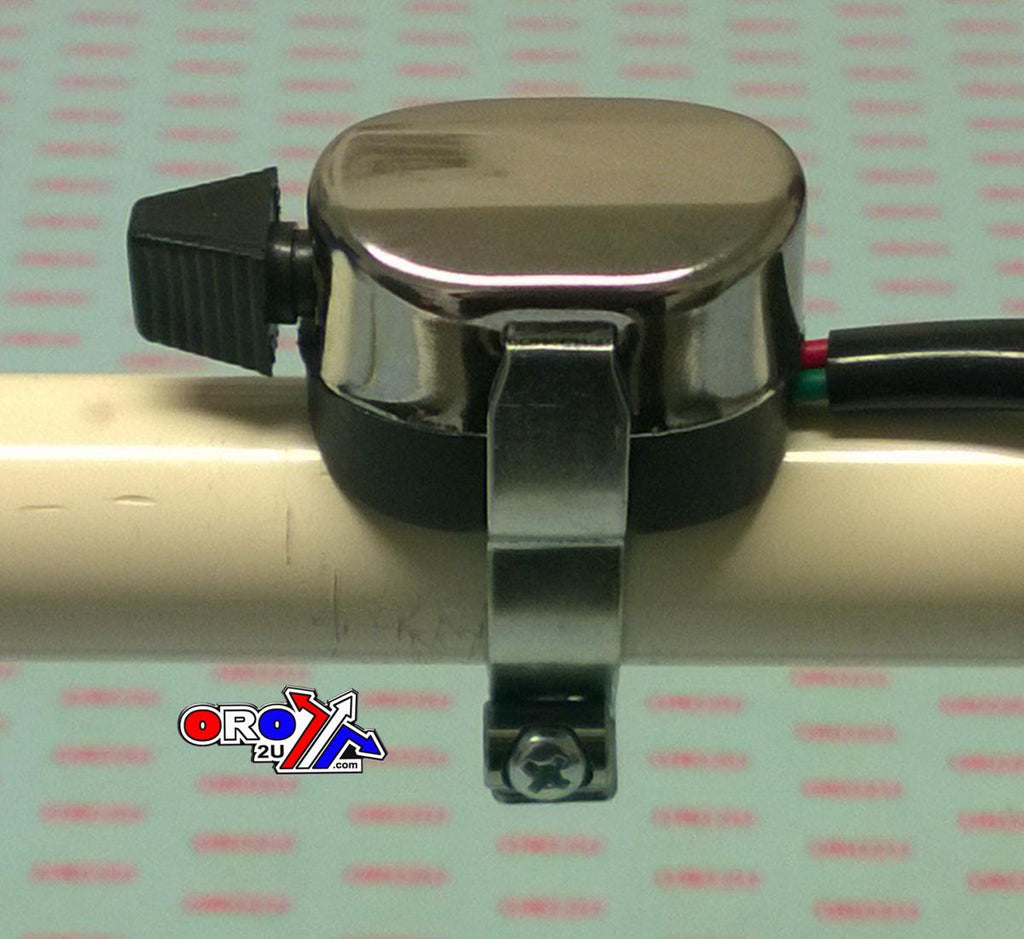 SWITCH LIGHT UNIVERSAL CLASSIC CHROME TOP 3 POSITION 3 WIRE 7/8 22.2mm HANDLEBAR