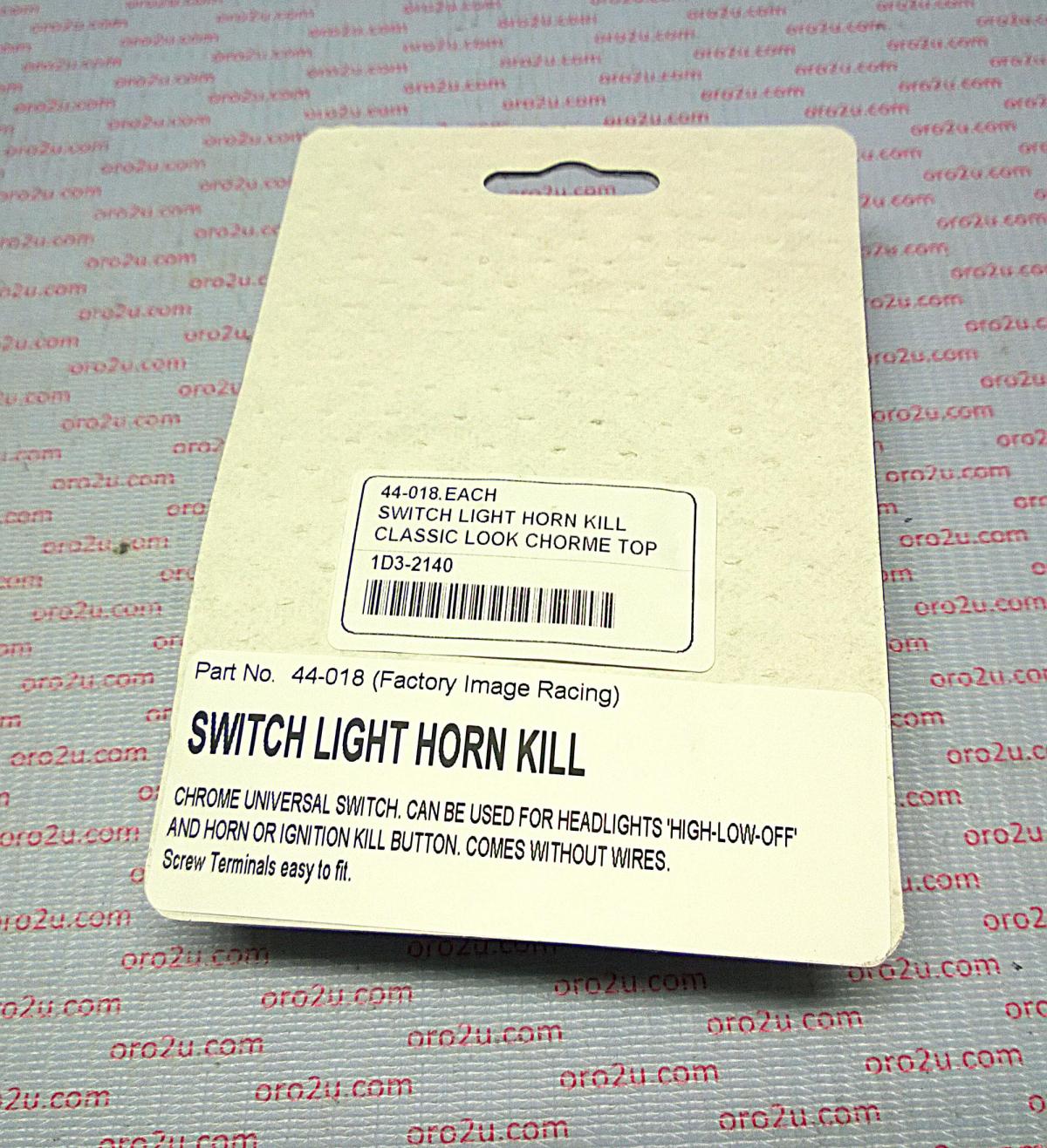 SWITCH LIGHT HORN KILL, CLASSIC LOOK CHORME TOP