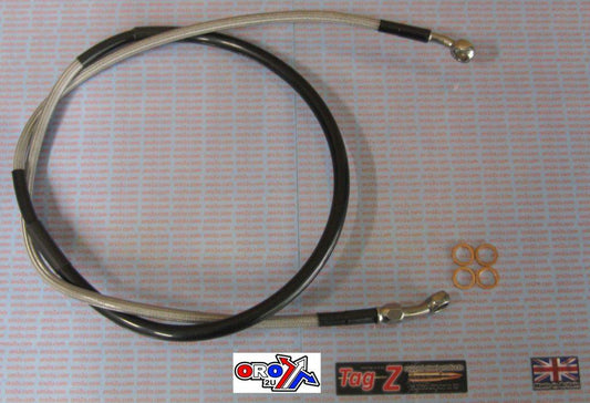 HOSE FRONT BRAKE SILVER/BLACK, KX KXF RM RMZ RMX 250 450