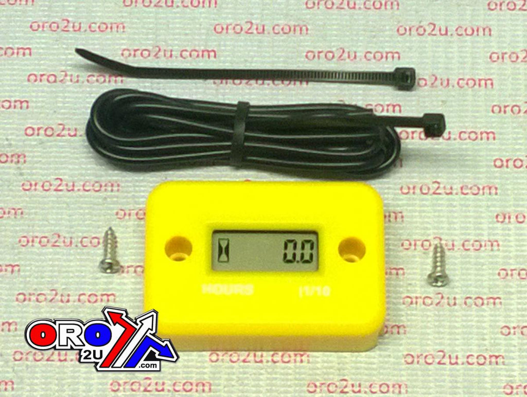 HOUR METER SERVICE REMINDER, YELLOW