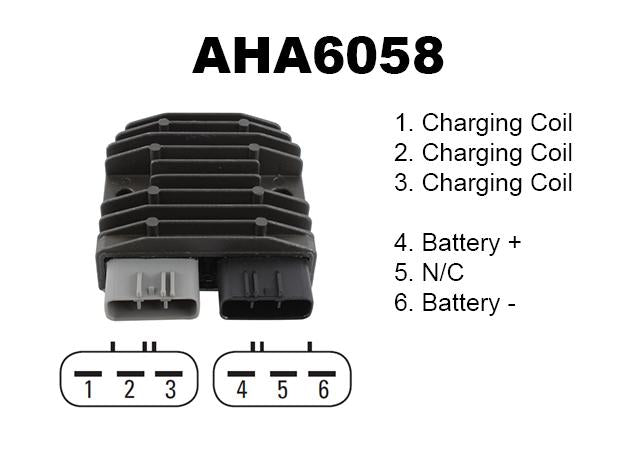 VOLTAGE REGULATOR HON/YAM, 31600-HP0-A01 AHA6058, TRX 680cc F (2006-2014)