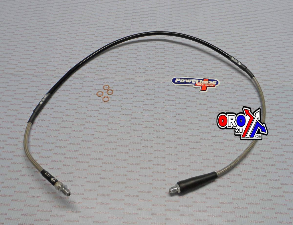 HOSE FRONT BRAKE SILVER / BLK, VENHILL H01-1-009/P, HUSQVARNA CR 1985-1986 MX