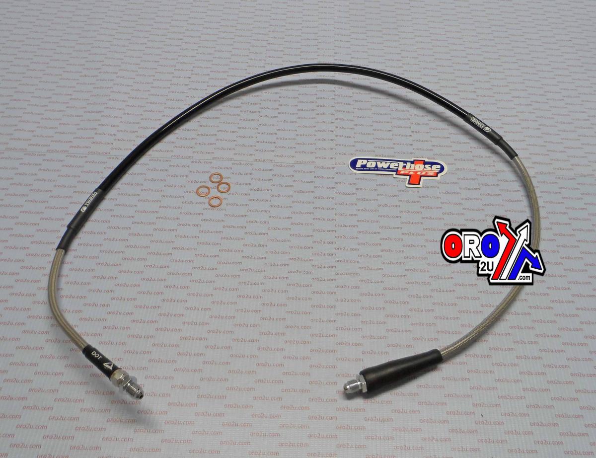 HOSE FRONT BRAKE SILVER / BLK, VENHILL H01-1-009/P, HUSQVARNA CR 1985-1986 MX