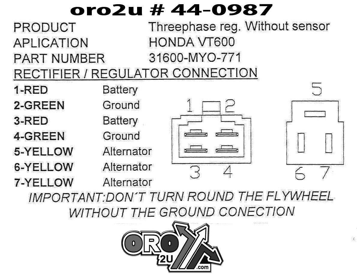REGULATOR VOLTAGE 12V / 25A VT600, 31600-MM8-00331600-MM8-02831600-MY0-771, AHA6043, ROAD, MC, HX RF009