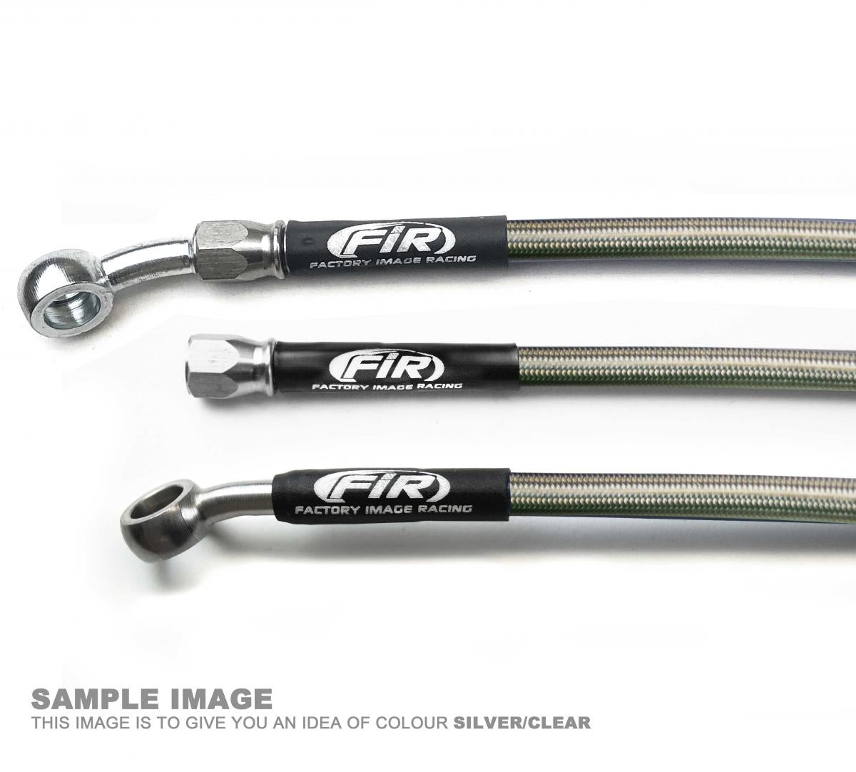 HOSE FRONT BRAKE SILVER / BLK, KIT DONE FIR