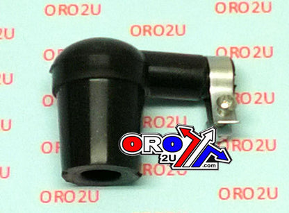 SPARK PLUG CAP SILICONE BLACK 90 ANGLED DESIGN