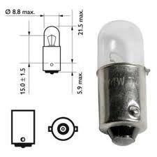 BULB 6V 3W 2-PIN BA9S EACH, P641 6V 3W BA9S