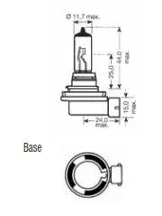 LIGHT BULB 12V 60W HB3 HALOGEN P9005 HB3