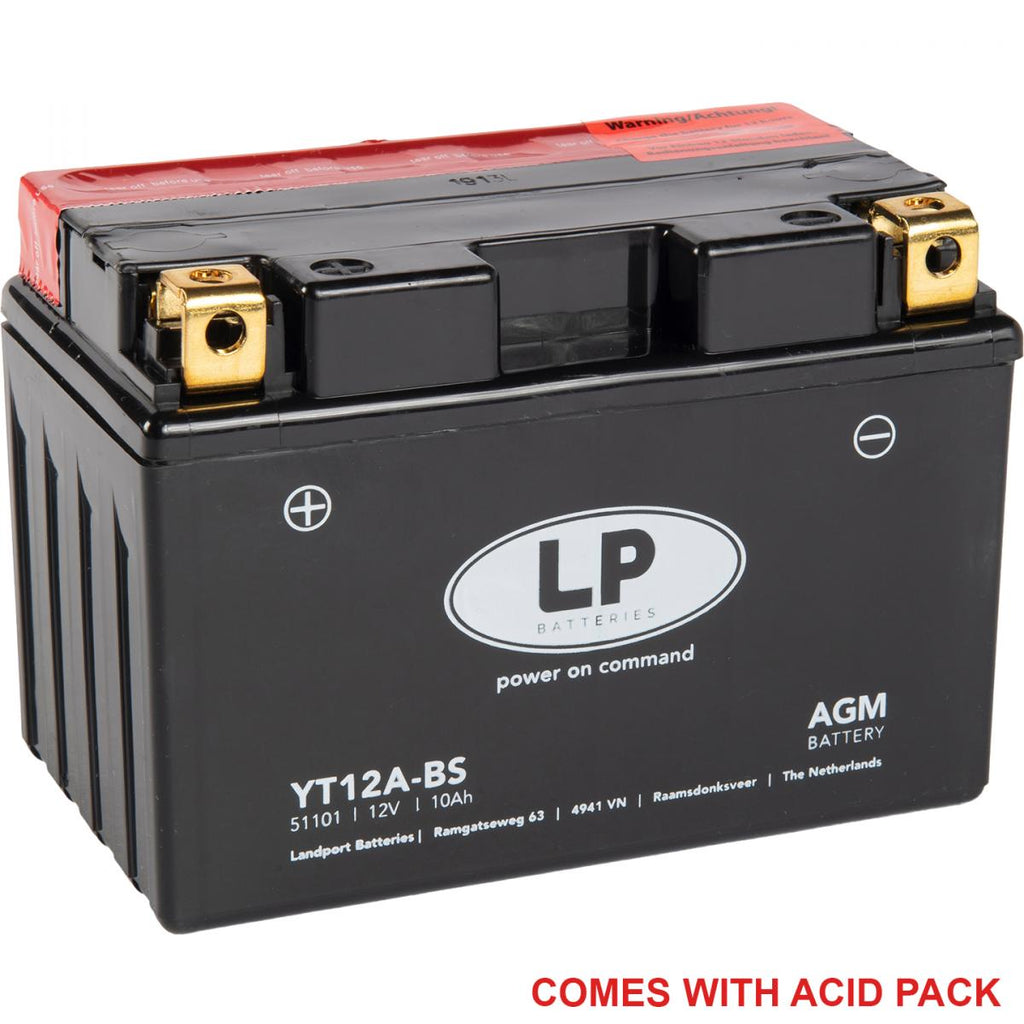 BATTERY LT12A-BS MA.FREE LP, LANDPORT 12V 11Ah. 51101, YT12A-4 AGM, MA LT12A-BS