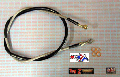 HOSE FRONT BRAKE SILVER / BLK VENHILL K02-1-041/P KX RM RMZ