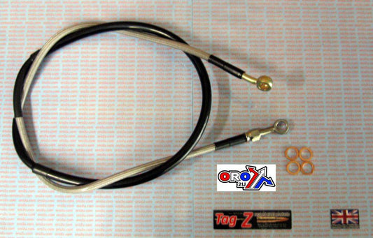HOSE FRONT BRAKE SILVER / BLK VENHILL K02-1-041/P KX RM RMZ