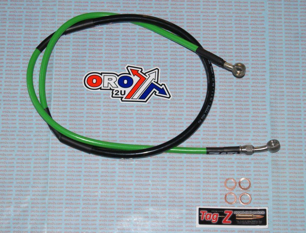 HOSE FRONT BRAKE GREEN / BLK RM KX 125 250 RMZ250 KXF250