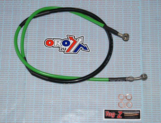 HOSE FRONT BRAKE GREEN / BLK RM KX 125 250 RMZ250 KXF250