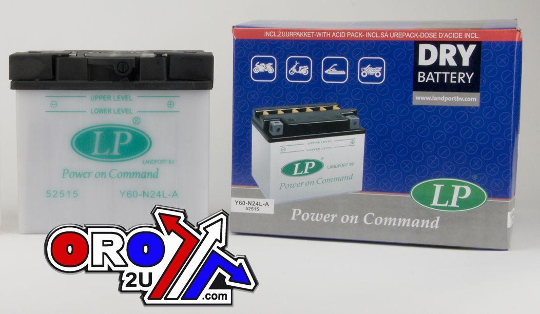 BATTERY Y60-N24L-A 12V DRY, LANDPORT 52515 MB Y60-N24L-A, ROAD, MC, MB Y60-N24L-A