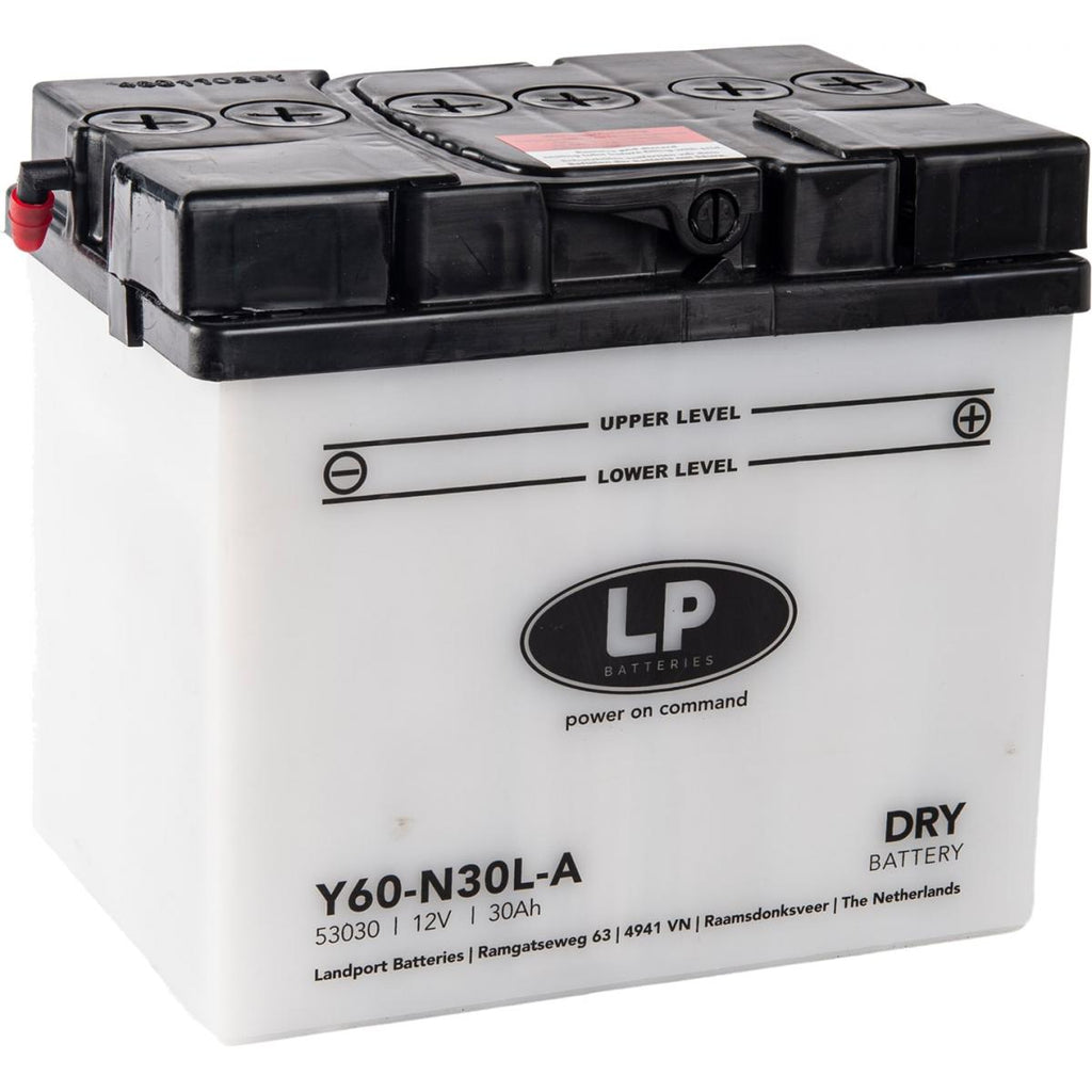 BATTERY L60-N30L-A 12v 30A, DRY WITH ACID, LANDPORT, ROAD, MD L60-N30L-A