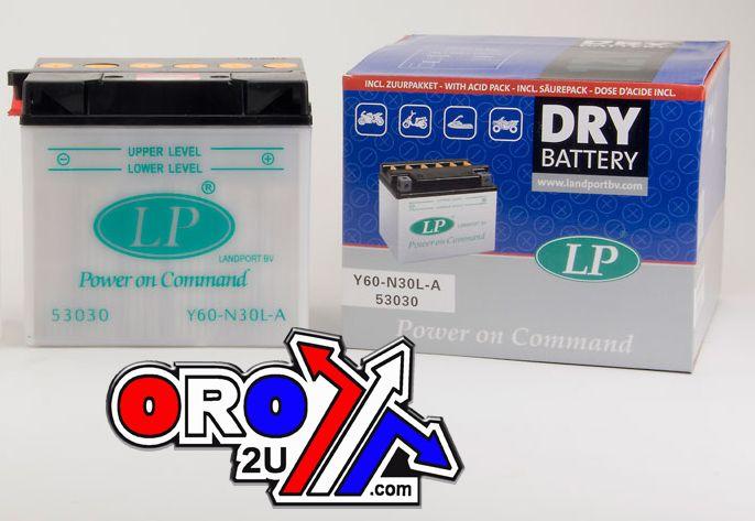 BATTERY L60-N30L-A 12v 30A, DRY WITH ACID, LANDPORT, ROAD, MD L60-N30L-A