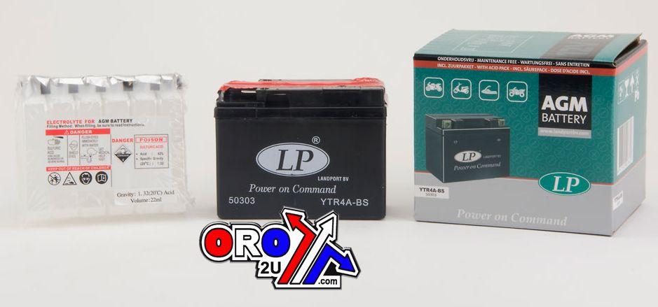 BATTERY LTR4A-BS 12V 2.3Ah, LANDPORT 50303 MAINTENANCE FREE, AGM, MA LTR4A-BS