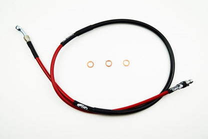 HOSE FRONT BRAKE RED / BLK 1989 CR125 HONDA