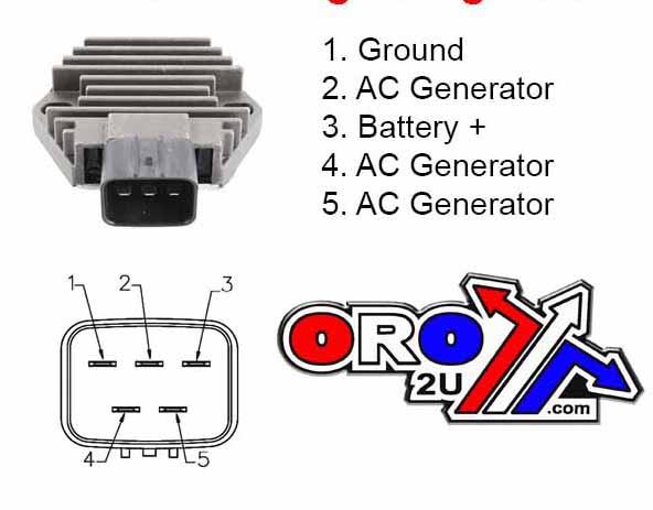 REGULATOR RECTIFIER 95-09 HONDA CRF TRX VT C ES FE FM FW L M R S TE TM ARROWHEAD AHA6015