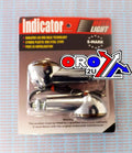 INDICATORS SMOKE 40mm SET/2 Chrome Housing inc Bulb E MARKED MT-003-S-CR40