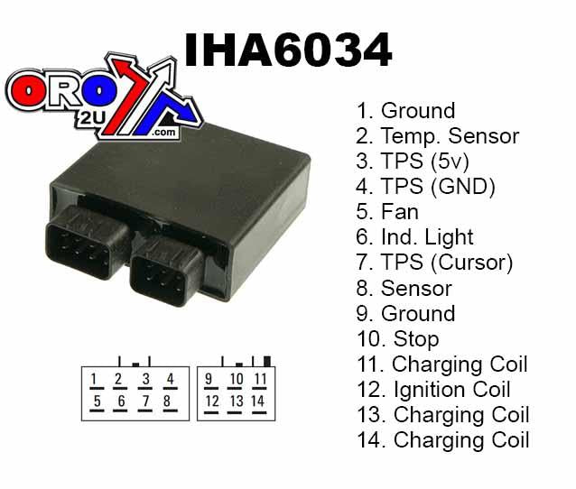 CDI BOX TRX450R 2004-05, 30410-HP1-003, IHA6034, AT-01110