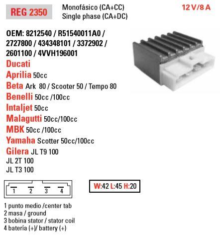 REGULATOR DUCATI, OTHERS, ARROWHEAD ADC6002, 50311034000