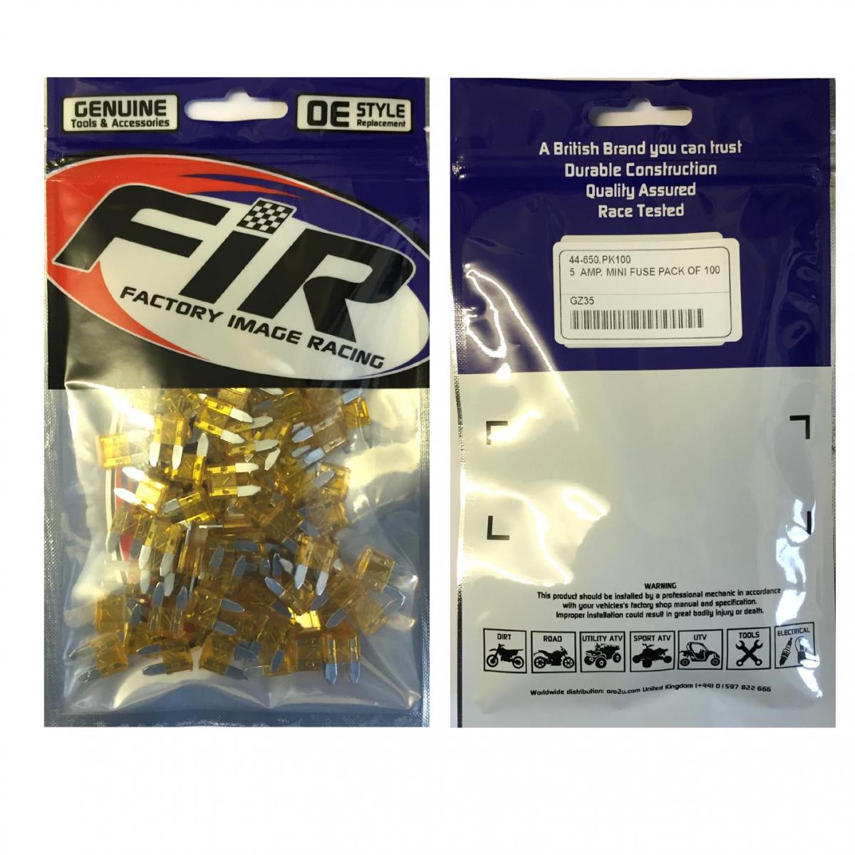 5AMP. MINI FUSE PACK OF 100