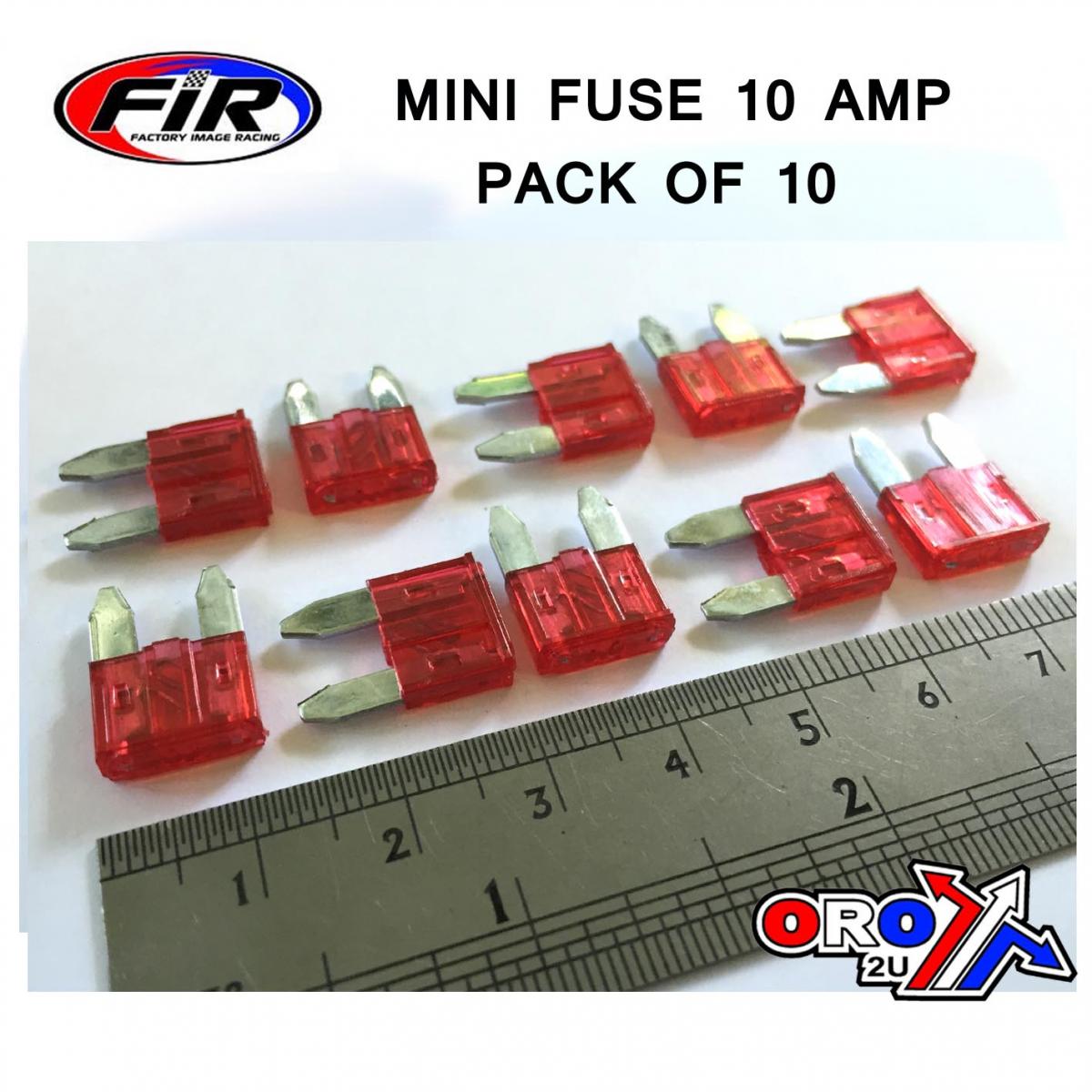 10 AMP. MINI FUSE PACK OF 10