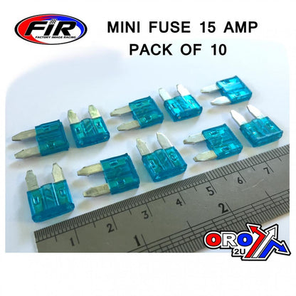 15 AMP. MINI FUSE PACK OF 10
