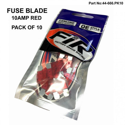 10 AMP. BLADE FUSE STD. PK10