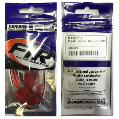 10 AMP. BLADE FUSE STD. PK10