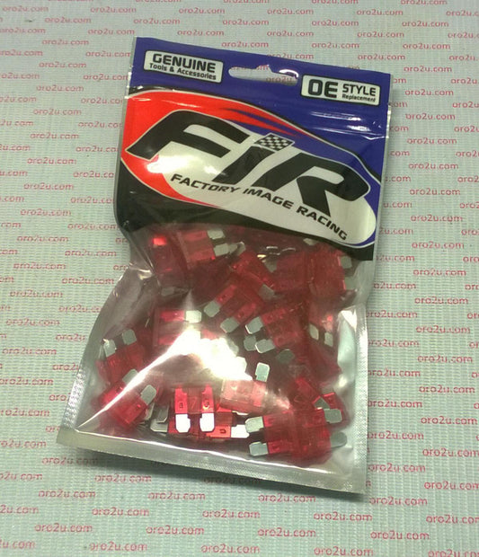 10 AMP. BLADE FUSE STD. PK100, FU2-10